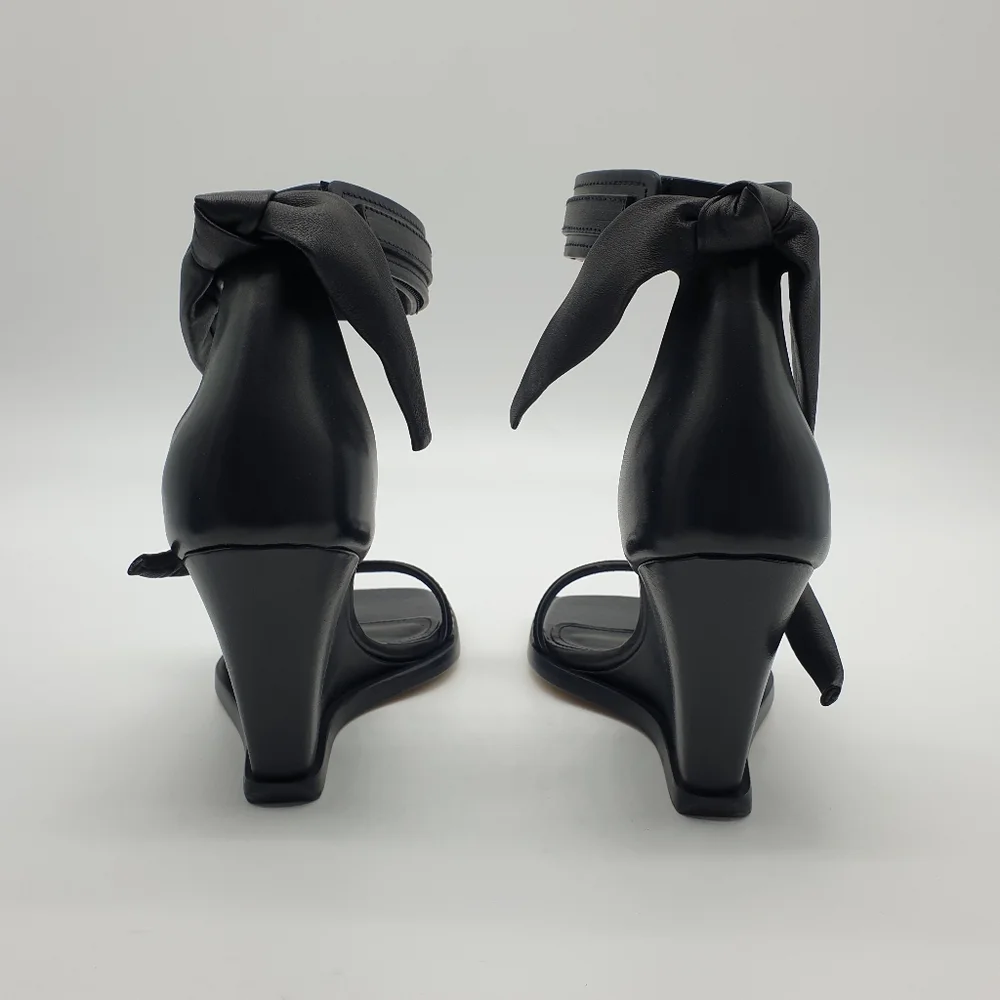 Rick Owens Single Bow Wedge leather - Picture 4 of 10